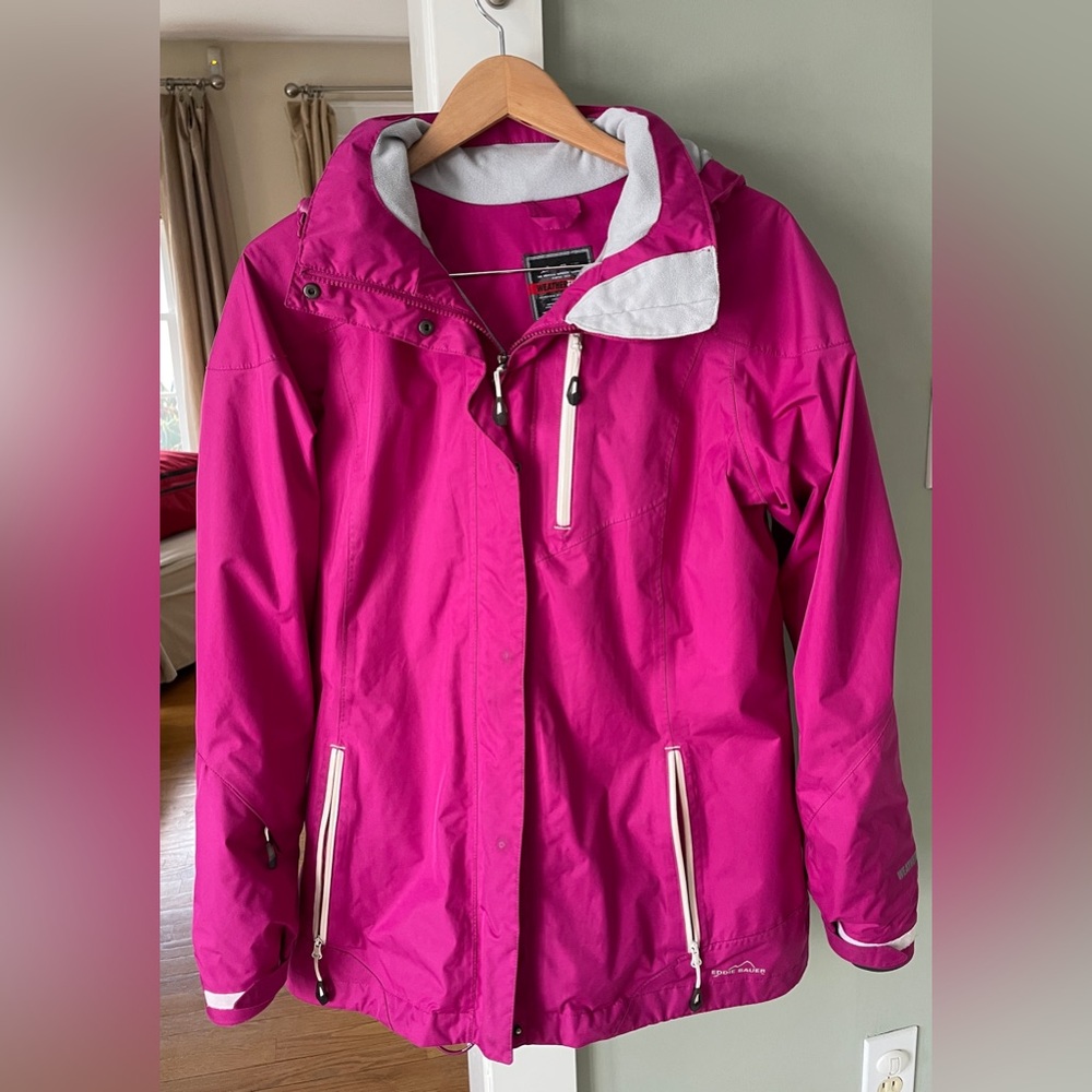 Eddie Bauer Women’s  Pink Hooded Winter Jacket - XL